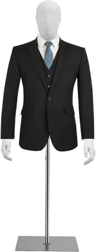 Vista 10 de Soporte de exhibición de vestido masculino, forma de vestido masculino de metal, cuerpo troso maniquí, maniquí de ropa de altura ajustable