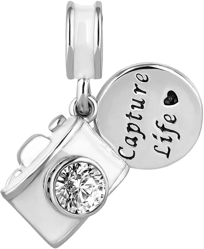 Vista 2 de CharmSStory Cámara Capture Life - Cuentas colgantes de viaje para pulsera con dije