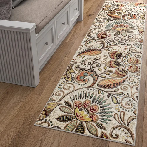 Vista 19 de Alfombras modernas de 5 x 7 para interiores, para sala de estar, comedor, dormitorio, cocina, entrada, alfombra contemporánea, marrón Marrón