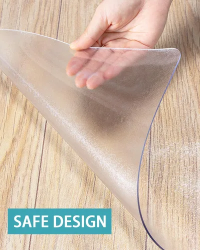 Vista 6 de Tapete para refrigerador, protector de suelo de PVC antideslizante transparente, 0.079 in de grosor, resistente a los arañazos (24 x 36 pulgadas)