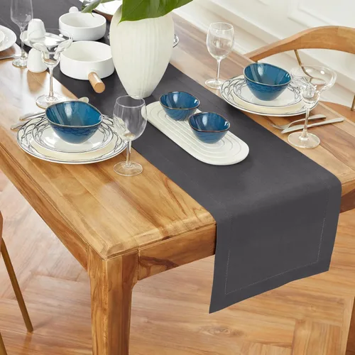 Vista 11 de Solino Home Camino de mesa de lino natural de 72 pulgadas de largo, 100% lino puro con vainica, peso medio, 14 x 72 pulgadas para cómoda, comedor
