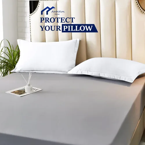 Vista 3 de Juego de 2 fundas de almohada europeas de 500 hilos, 100% algodón egipcio, súper suaves y transpirables, fundas de almohada cuadradas, 26 x 26
