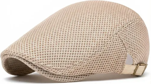 Vista 19 de Sombrero de malla para hombre, transpirable, para verano, boina, Gatsby, hiedra, gorra de conducción, gorra de golf ajustable