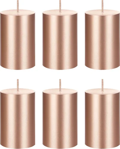 Vista 11 de Mega Candles 1 vela de pilar de oro sólido sin perfume, vertida a mano, vela de cera de alta calidad de 2 x 3 pulgadas, decoración del hogar, spas