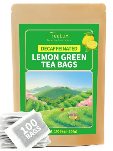 Vista 26 de TeeLux Bolsas de té verde menta, té verde con menta, menta verde y citronela, con cafeína, 100% real y natural, 100