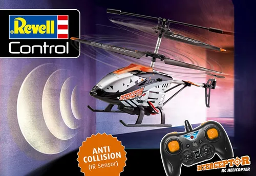 Vista 3 de Revell Control 23817 - Interceptor de helicóptero con control remoto, sensor anticolisión con control preciso de 2.4 GHz, despegue y tierra de un
