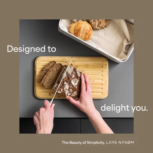 Vista 3 de LARS NYSØM Panera I Caja de pan de metal para una frescura duradera con almohadillas antideslizantes I Papelera para productos horneados con tapa