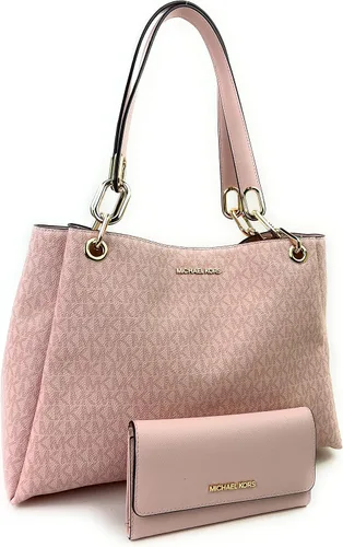 Vista 2 de Michael Kors Trisha - Bolso de hombro grande para mujer, con cartera triple a juego