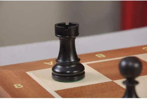 Vista 8 de Combinación de juego de ajedrez, caja y tablero inspirado en el gambito de la reina