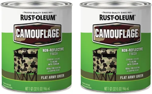 Vista 16 de Rust-Oleum 379561 - Pintura especial de camuflaje, cuarto, verde ejército mate, (Paquete de 1)