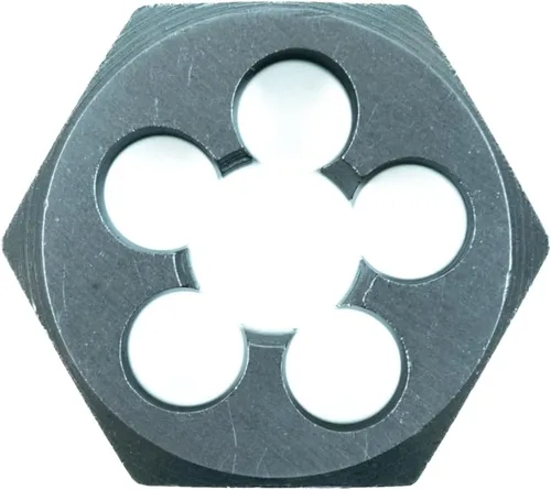 Vista 6 de Century Drill & Tool, 98219, 1-8 NC, Troquel hexagonal, Roscas externas de corte de precisión, Acero de aleación de alto carbono