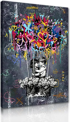 Vista 73 de Yeesjoee Graffiti Hip-Hop Style Culture - Arte de pared, póster abstracto de la vida es hermosa, impresión en lienzo colorido y moderno de pintura