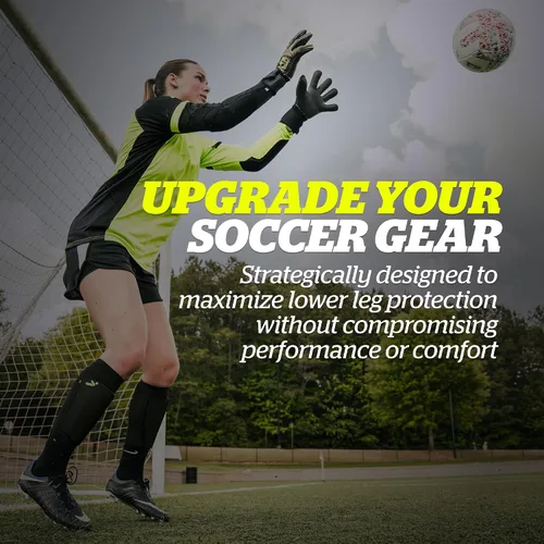 Vista 6 de Storelli BodyShield - Espinilleras de compresión para fútbol, transpirables, absorben el sudor, protección contra impactos, 1 par Blanco