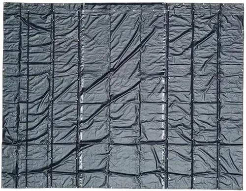 Vista 7 de Lonas de acero para camiones de plataforma plana de 12 x 27 pies, color negro