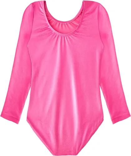 Vista 114 de HOZIY - Leotardos de manga larga para niñas, de gimnasia, para niños pequeños, trajes florales de unicornio, galaxia, arco iris, patrón de rayas