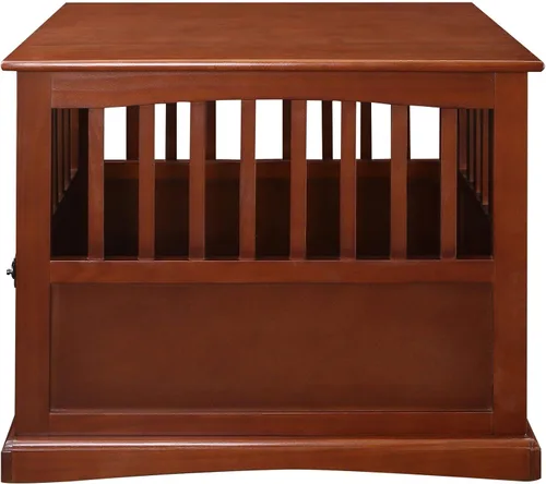 Vista 25 de Casual Home Mueble de madera para perros de interior, jaula para perros, mesa auxiliar, mesa de noche, cuna para perros con cierre de seguridad