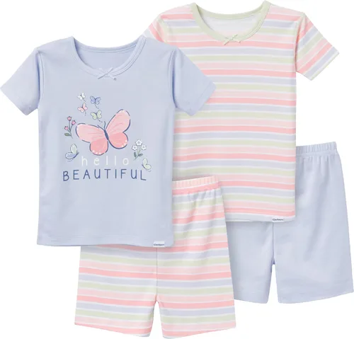 Vista 12 de Conjunto de pijama de 4 piezas con diseño de dinosaurio ajustado para niños Bailarinas