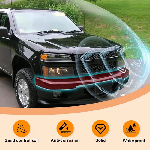 Vista 5 de CarPartsDepot Barra frontal para parachoques delantero, color negro, con soporte, compatible con Chevrolet Colorado y GMC Canyon 2004-2012 y Isuzu