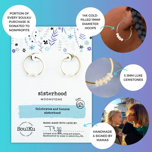 Vista 4 de SoulKu Gold Hoop Earrings for Women, 14k Gold Earrings, Delicate Jewelry
