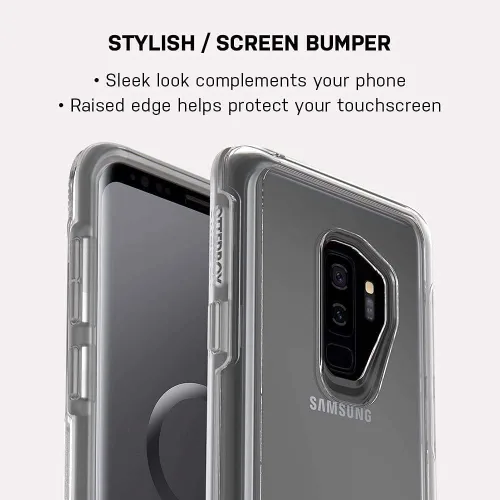 Vista 7 de OtterBox Symmetry Series - Funda delgada para Samsung Galaxy S9 Plus, embalaje no minorista, (transparente)