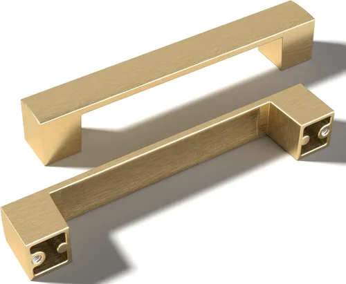 Vista 12 de Paquete de 10 tiradores de níquel cepillado con agujero central de 5 pulgadas Manijas de metal sólido para gabinetes de baño y decoración
