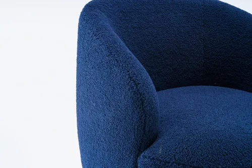 Vista 48 de Silla giratoria decorativa, moderna silla tapizada de barril con respaldo ergonómico y cojín cómodo, sillón individual de ocio para sala de estar