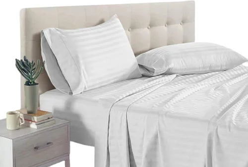 Vista 10 de KRISHNA Juego de sábanas divididas tamaño Queen de 5 piezas para camas ajustables, 100% algodón egipcio, ropa de cama de lujo de calidad de hotel