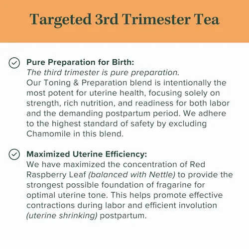 Vista 6 de Jade Tea - Té orgánico del tercer trimestre Té de embarazo - Tonificación y preparación para el nacimiento Salud uterina maximizada