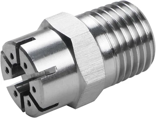 Vista 10 de Boquilla plana de acero inoxidable rosca macho 1/4 "BSPT boquilla de gas, cuchillo de aire, boquilla de soplado de polvo de 22 agujeros, soplador