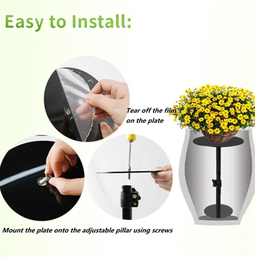 Vista 4 de Elevador de plantas ajustable para macetas interiores, soporte ajustable para plantas, relleno de macetas para plantas artificiales