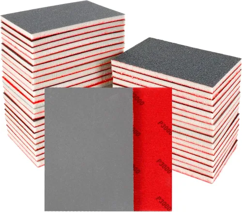 Vista 11 de 24 Piezas Esponjas de Lijado Grano 1200-1500, Bloques de Lijado Lavables y Reutilizables para Madera, Metal, Paneles de Yeso, Acristalamiento, Papel