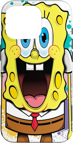 Vista 20 de Funda para iPhone 17 de Bob Esponja con salpicaduras de pintura