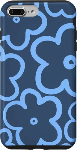 Vista 12 de Funda para iPhone 12 Mini con diseño floral azul marino y azul claro