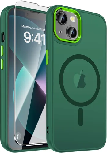 Vista 114 de WRJ Funda magnética mate para iPhone Air de 6.5 pulgadas, [compatible con Magsafe] [protección contra caídas de grado militar], delgada Negro