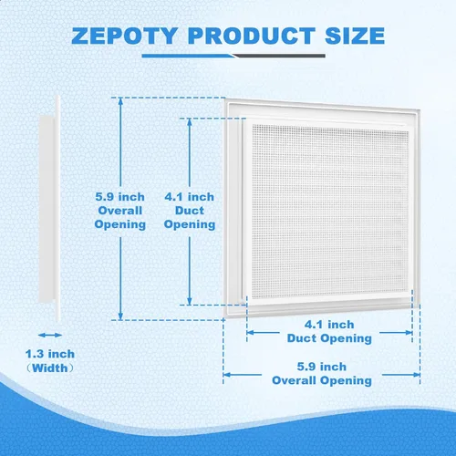 Vista 2 de Ventilación de Ático de Aluminio Premium de 6"x6" con Malla, Flujo de Aire Óptimo para Áticos, Cobertizos y Hastiales, Abertura de Ventilación
