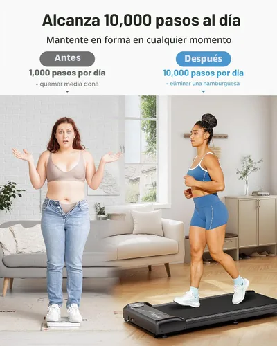 Vista 7 de THERUN Caminadora para debajo del escritorio, capacidad de peso de 265 libras, control remoto Negro claro