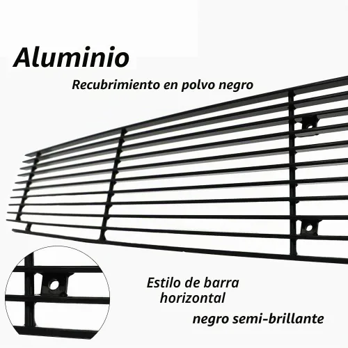 Vista 2 de Inserto de parrilla delantera negra para Chevy Camaro LT/LS V6 Phantom Billet 2010-2013, insertos de rejilla del parachoques superior, protector