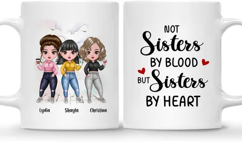 Vista 9 de Taza personalizada Gossby para amiga - Aparentemente somos problemas cuando estamos juntas - Regalo personalizado para amigas con nombres