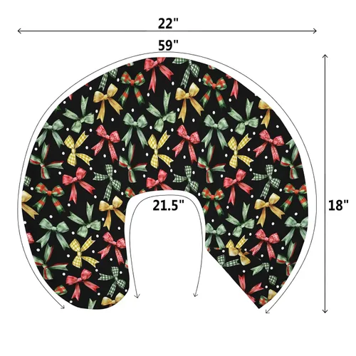 Vista 9 de Fundas de almohada de lactancia con lazos de Navidad para niños y niñas, fundas de almohada de lactancia a cuadros para lactancia materna, cintas