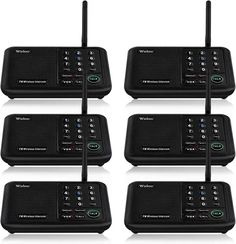 Vista 9 de Wuloo Intercomunicadores inalámbricos para el hogar de 1 milla (5280 pies) Rango 10 - Canal, sistema de intercomunicación inalámbrico para el hogar