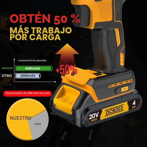 Vista 2 de Reemplazo 4Ah compatible con batería Dewalt 20V MAX con alta capacidad