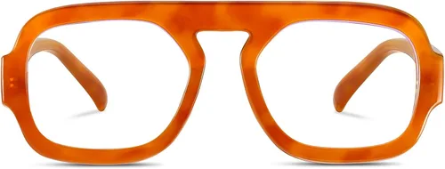 Vista 9 de Aviator Blue Light Blocking Glasses for Women Men Square Flat Top Computer TV Eyeglasses Anti Eyestrain