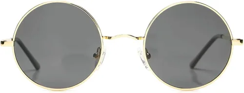 Vista 3 de COASION Gafas de sol polarizadas redondas retro con círculos UV400