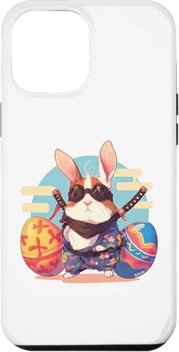Vista 6 de iPhone 15 coloridos huevos de Pascua caza Ninja conejillo de indias con orejas de conejo