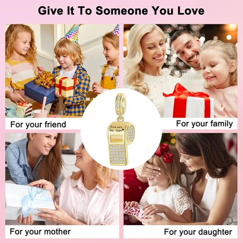 Vista 249 de Abalorios de plata de ley 925 con letras de la A ~ Z, para pulseras, collares, Día de San Valentín, Día de la Madre, joyería regalos para mujeres