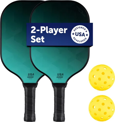 Vista 7 de Sport Squad Pickleball Paddles Set of 2 and Single Paddles - Lightweight, Durable & High-Performance Playability - Enhanced Grip & Power - USA