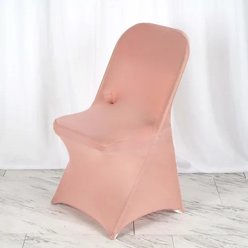 Vista 14 de Efavormart - Funda para silla plegable elástica de elastano, ajustable, para cenas, eventos, bodas, fiestas, banquetes, catering, color beige
