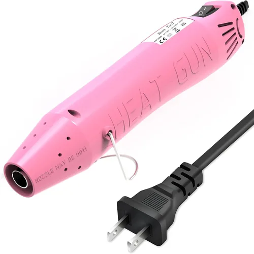 Vista 11 de Pistola de calor, mini pistola de calor para tubo termocontraíble, para manualidades DIY, pistola de aire caliente de 300 W con boquilla reflectora