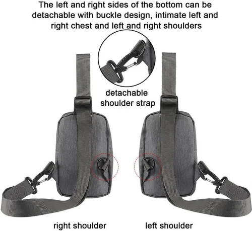 Vista 3 de MDJYMYZ Bolso bandolera bandolera, bolsa de hombro para teléfono celular, mochila para hombre y mujer, bolsa de pecho, cartera para teléfono