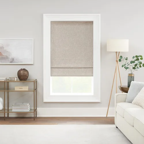 Vista 13 de Eclipse Drew - Persianas romanas para ventanas, sin cordones, 100 % opacas, 23 pulgadas de ancho x 64 pulgadas de largo, reducen el ruido, persianas